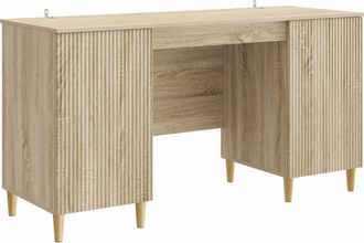 vidaXL Escritorio Roble Sonoma 142,5 X 50 X 75 Cm Madera De Ingenier&iacute;a Vidaxl