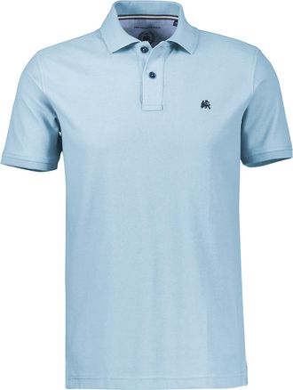 Lerros Poloshirt LERROS, Herren, Gr. XXL, ice blau, Single Jersey, Obermaterial: 60% Baumwolle, 40% Polyester, unifarben, normal h&uuml;ftbedeckend, Rundhals, Shi