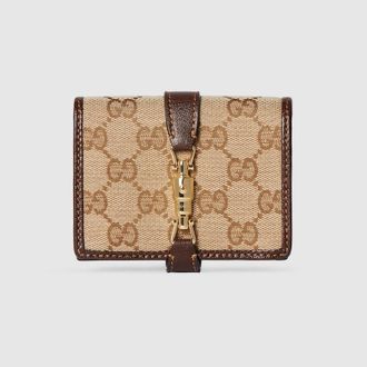 Gucci Jackie Medium Wallet, Beige, GG Canvas