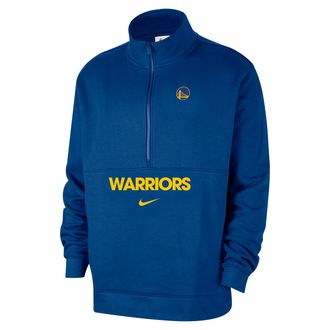 Nike Golden State Warriors Club Courtside Nike Mens NBA 1/2-Zip Top in Blue | FZ7715-495