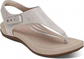 Aetrex Womens Ellie Thong Sandal In Grey