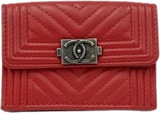 Chanel Pre-owned Wallet - Dames - Vintage Accessoires - Rood - ONE Size - Leer - Vintage