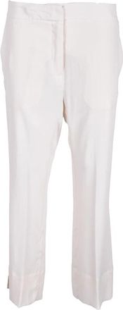 Semicouture Zijden Broek - Dames - Wijde Broeken - Wit - L - Broeken