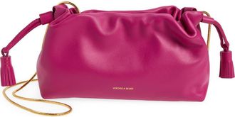 Veronica Beard Small Stash Leather Bag in Berry at Nordstrom
