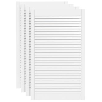 vidaXL Vidaxl - Puerta De Armario Lamas 4 Uds Madera Pino Blanco 99,3x59,4 Cm