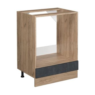 Vicco Mobile per forno da incasso R-Line, Calcestruzzo nero, 60 cm senza piano di lavoro, Vicco
