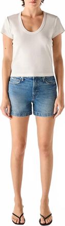 Amo Frankie Denim Short In Cascade
