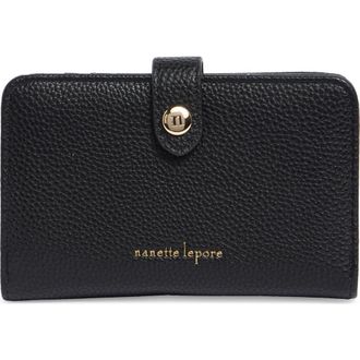 Nanette Lepore Faux Leather Wallet in Black at Nordstrom Rack