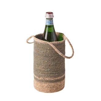 Be Home Hydra Woven Seagrass Bottle Holder in Seafoam at Nordstrom