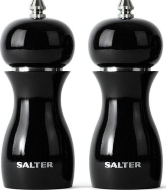 Salter Molinillos De Sal Y Pimienta Salter 7613 Bkxra Brillantes, Color Negro