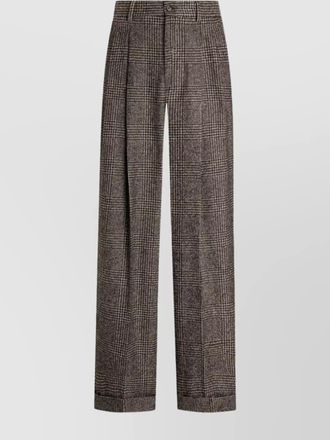 Dolce & Gabbana alpaca-blend prince of wales wide-leg pants