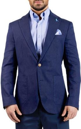 Tailorbyrd Textured Linen Blend Sport Coat in Navy at Nordstrom Rack, Size 40 Regular