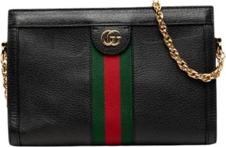 Gucci Pre-owned Vintage Crossbody Bag - Dames - Vintage Clutch - Zwart - ONE Size - Leer - Vintage