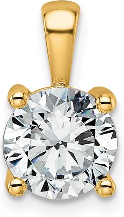 Diamond2Deal 14k Gold 2 Ct Round Lab Grown Diamond Solitaire Pendant