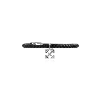 Off-white Accessoires, Heren, Zwart, M, Leer, Leren Armband met Pijl