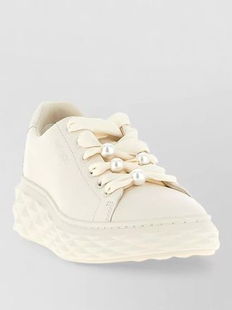 Jimmy Choo London diamond light maxi sneakers pearl glitter sole