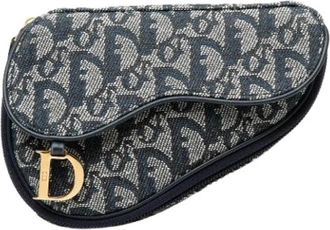 Dior Pre-owned Saddle Pouch - Dames - Vintage Mini Tas - Blauw - ONE Size - Leer - Vintage