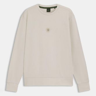 HUGO BOSS Heren Boss CN Future katoenmix sweatshirt in wit