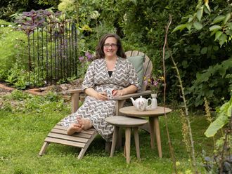 Rough Country Rustic Furniture ROUGH-S Adirondack lounge tuinstoel met voetenbank