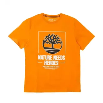 Timberland Hombre, Camisetas, Naranja, Talla: L