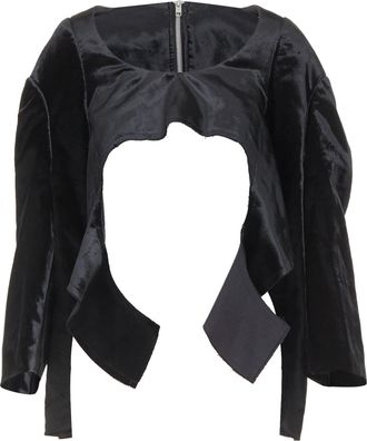 Comme Des Gar&ccedil;ons Comme des Garcons velvet multi sleeves cut out crop top