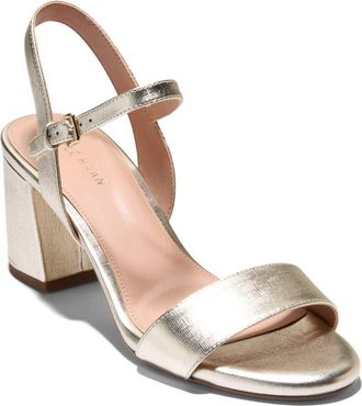 Cole Haan Josie Block Heel Sandal in Soft Gold Leather at Nordstrom Rack, Size 5.5