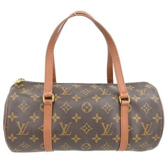 Louis Vuitton Papillon Handbag Monogram Canvas Brown Canvas Handbag (Pre-Owned)