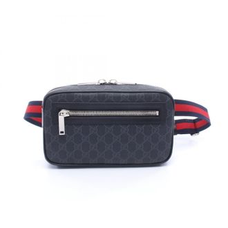 Gucci Black Gg Supreme Leather Fanny Pack (Pre-Owned)