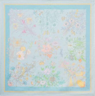 Gucci Floral silk twill scarf