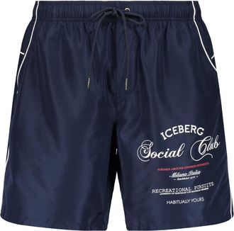 Iceberg Beachbroek - Heren - Strandmode - Blauw - M - Polyester - Badmode