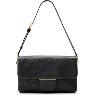 AllSaints Ondine Leather Shoulder Bag in Black at Nordstrom