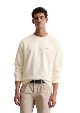 Marc O'Polo Sweatshirt MARC OPOLO, Herren, Gr. XXL, wei&szlig; cotton, Sweatware, Obermaterial: 100% Baumwolle, unifarben, regular fit normal, Rundhals, B&uuml;ndchen, Sweat