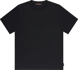 Zanone Black Boxy Fit Smooth Fabric T-shirt