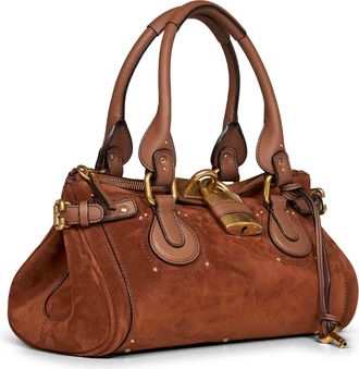 Chlo&eacute; Womens Handbag Paddington Vintage Brown Calf Leather Handbags Hand Bags