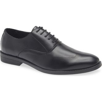Geoffrey Beene Faux Leather Oxford in Black at Nordstrom Rack, Size 8.5