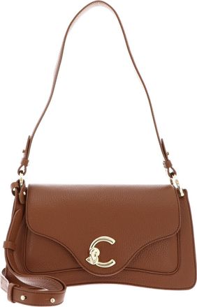 Coccinelle C-Me Leather Shoulder Bag Cognac Brown