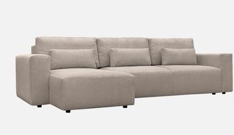 Sweeek Sof&aacute; Cama Esquinero Convertible De Pana Fina, 5 Plazas