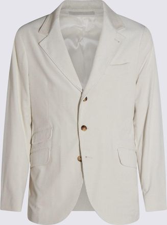 Brunello Cucinelli White Cotton Blazer