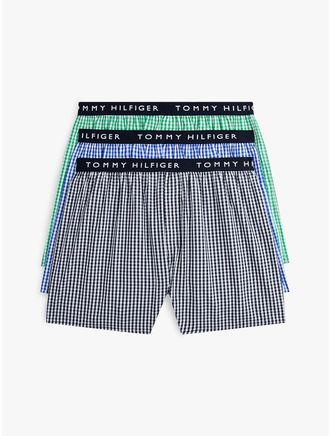 Tommy Hilfiger Mens Printed Woven Boxer 3-Pack - Multi - XL