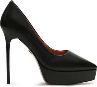 Kazar Platform pumps met een puntige neus - Dames - Pumps - Zwart - 38 EU - Leer - Schoenen