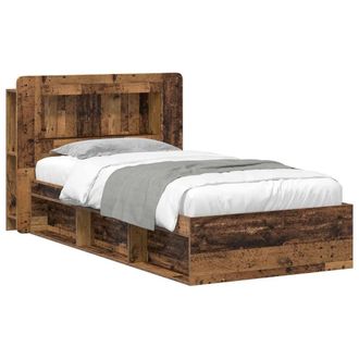 Berkfield Home Bed Frame with Storage Old Wood 80 x 200 cm Engineered Wood in Brown