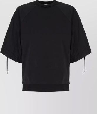 Max Mara stretch nylon blend blouse crew neck