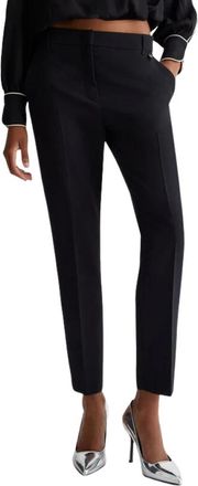 Liu Jo Zwarte Sigarettenbroek Stretchstof - Dames - Slim Fit Broeken - Zwart - XL - Broeken