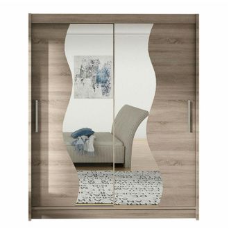 Mirjan24 Armario Closico 134, Trufa Roble, 200x150x58cm, Puertas De Armario: Correderas, N&uacute;mero De Estantes: 5