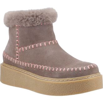 Hush Puppies Brielle Suede WoMens Taupe Winter Ankle Boots - Size UK 5
