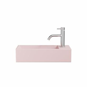 Crosswater Beck Fontein - 45x20cm - 1 kraangat - open waste - roze mat
