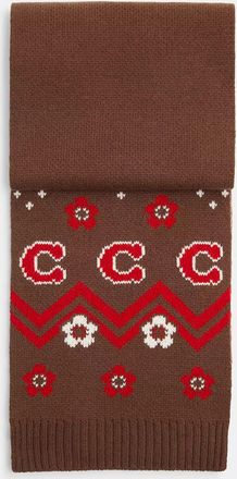 Coach Fair Isle Print Knit Muffler