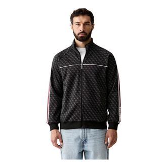 Guess Hoodies & sweatvesten, Heren, Zwart, S, Polyester, Parimo High Neck Zip Sweatshirt