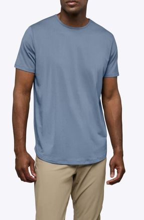 Cuts AO Curve Hem Cotton Blend T-Shirt in Cadet Blue at Nordstrom, Size Xx-Large R