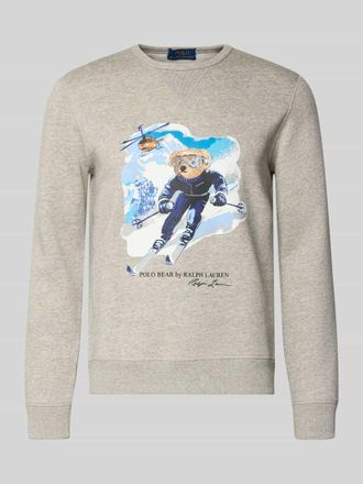 Polo Ralph Lauren Regular Fit Sweatshirt aus Baumwoll-Mix in Hellgrau Melange, Gr&ouml;&szlig;e XXL